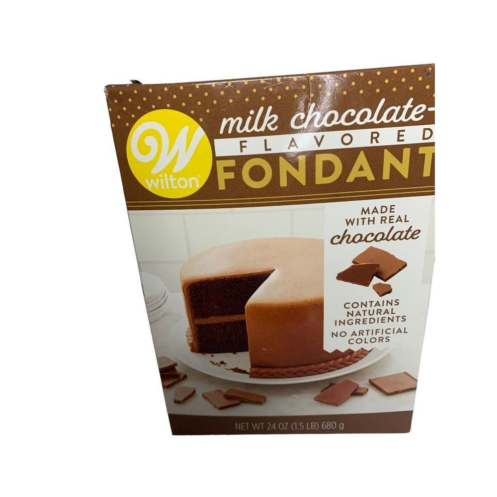 Wilton Milk Chocolate Flavored Fondant for Cake Decorating 24 oz.